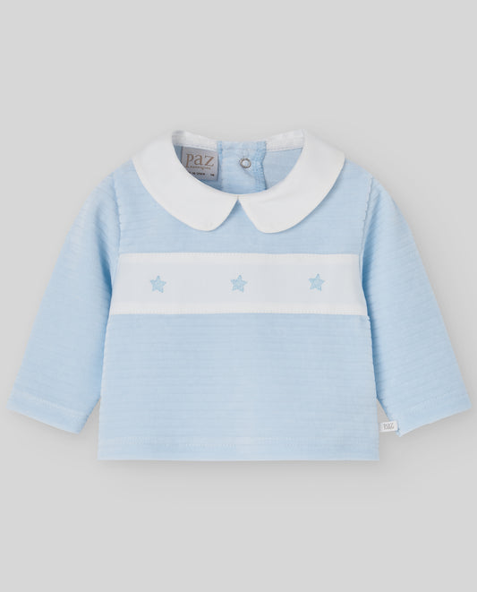 Blue Knit Set with Stars