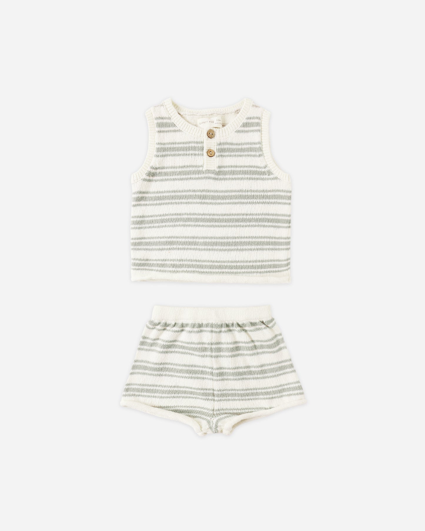 Taylor Knit Set Sage Stripe