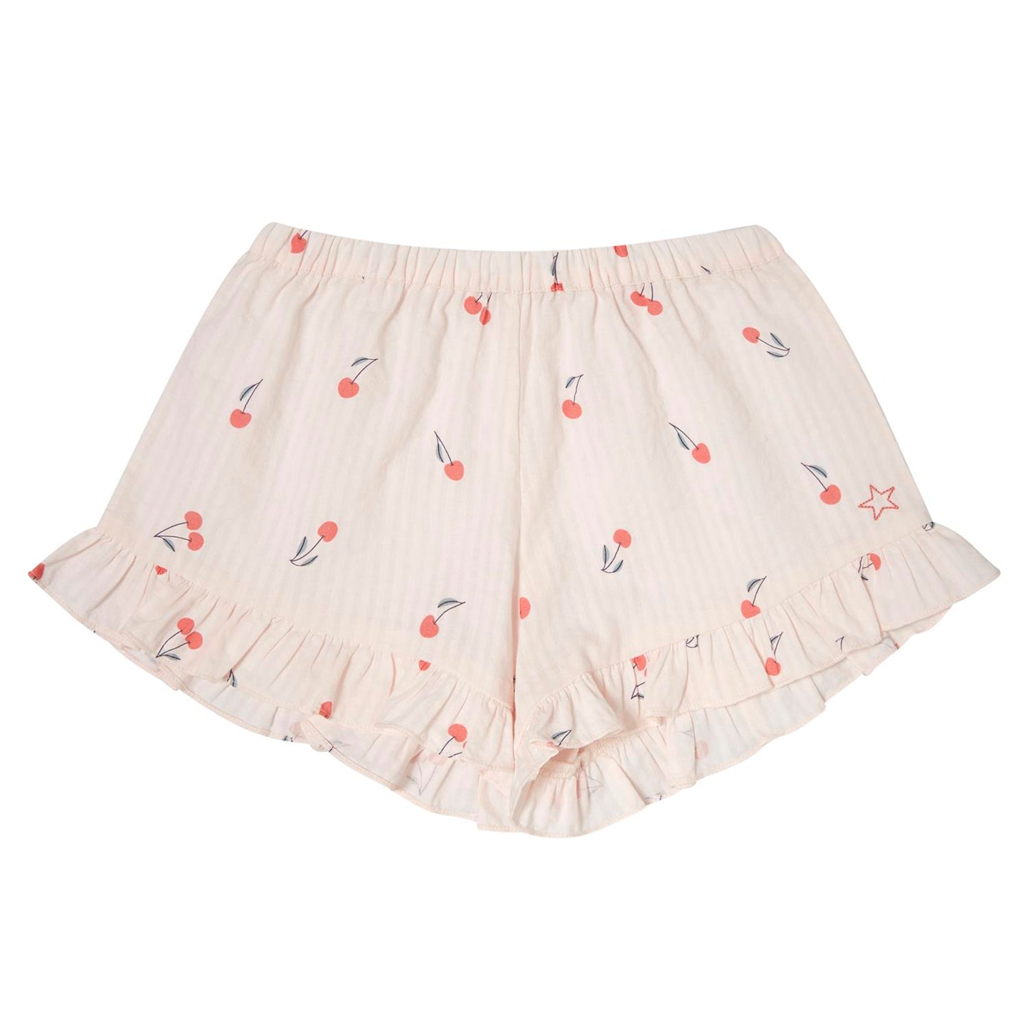 Cherry Printed Ruffle Shorts and Blouse Set