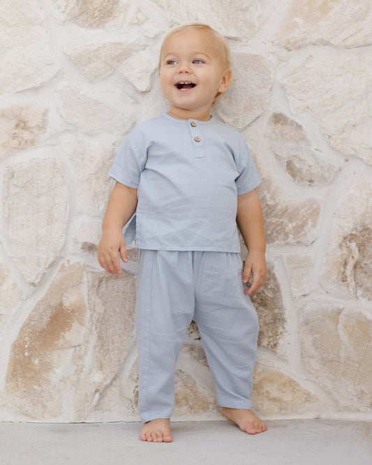 Henry top and pant set Chambray