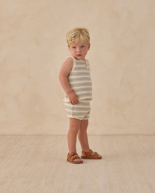 Taylor Knit Set Sage Stripe
