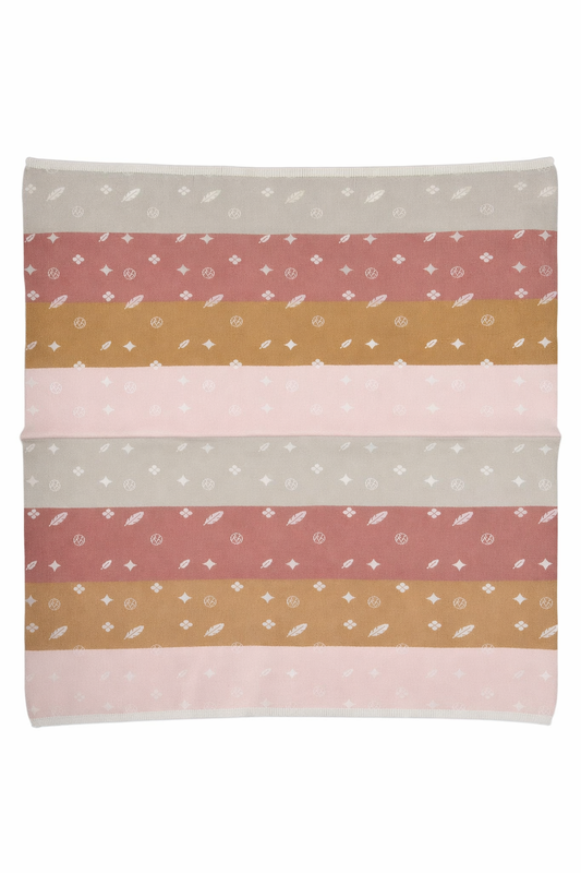 Logo Knit Blanket Pink