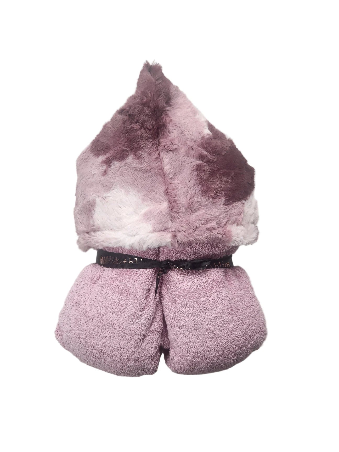 Smoothy pink hooded towel