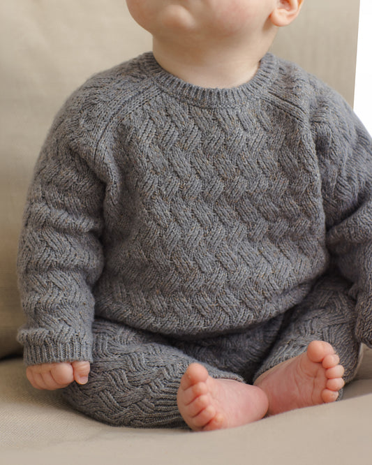 Knit Sweater Set Heathered Slate