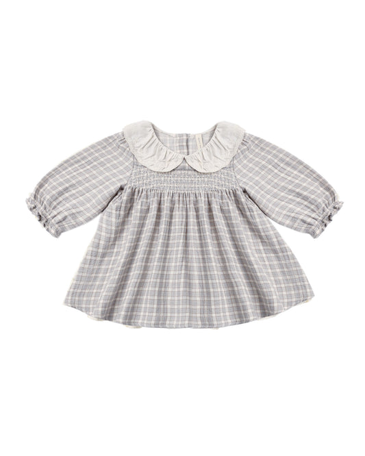CALLIE DRESS BLUE GINGHAM