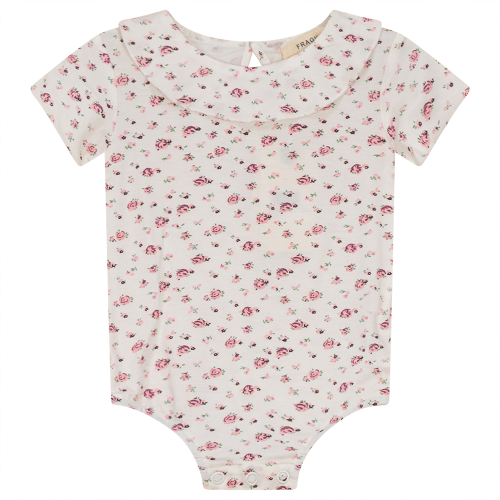 Fragile - Baby Short Onesie With Ruffle Collar