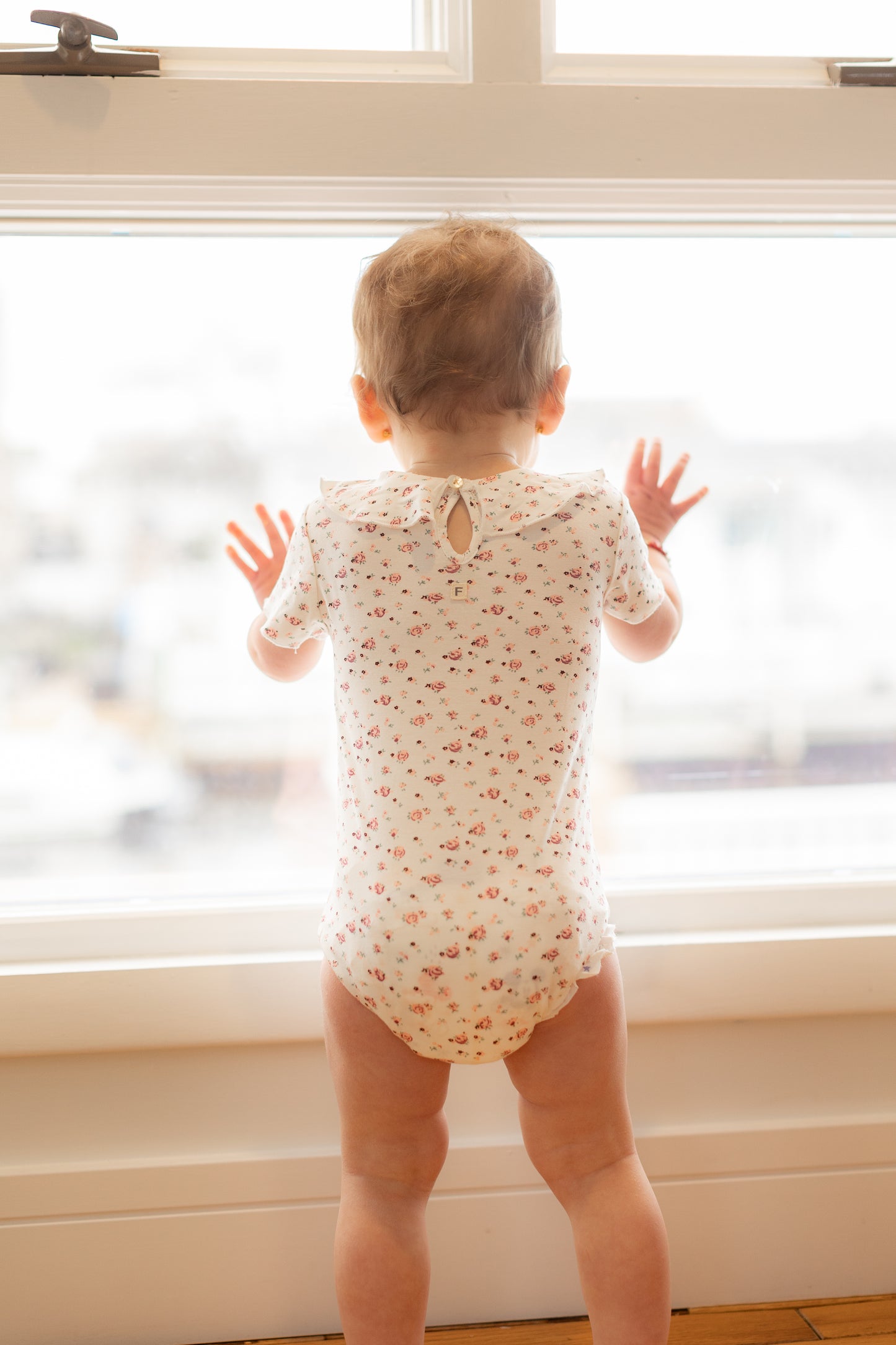 Fragile - Baby Short Onesie With Ruffle Collar