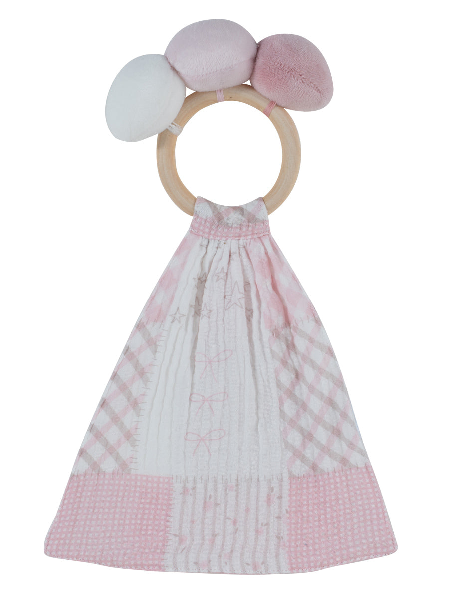 Patchwork Lovey Ring Toy