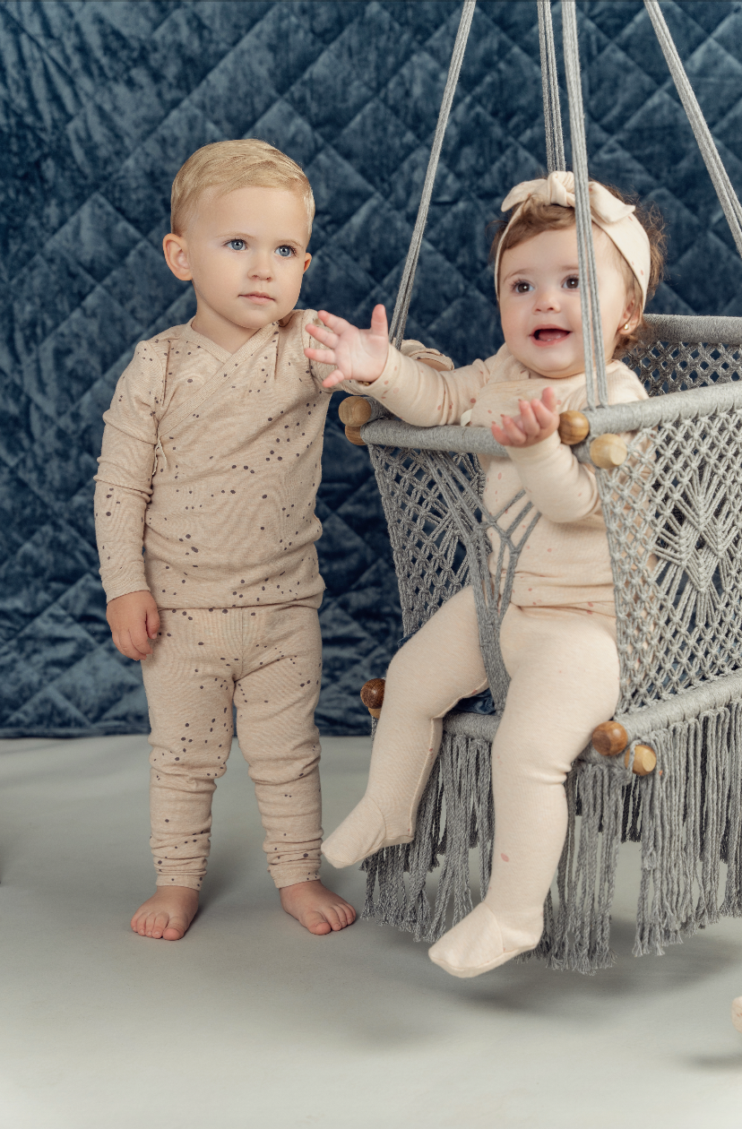 Fragile Bebe - Baby Boy Romper Set With Knot At Side