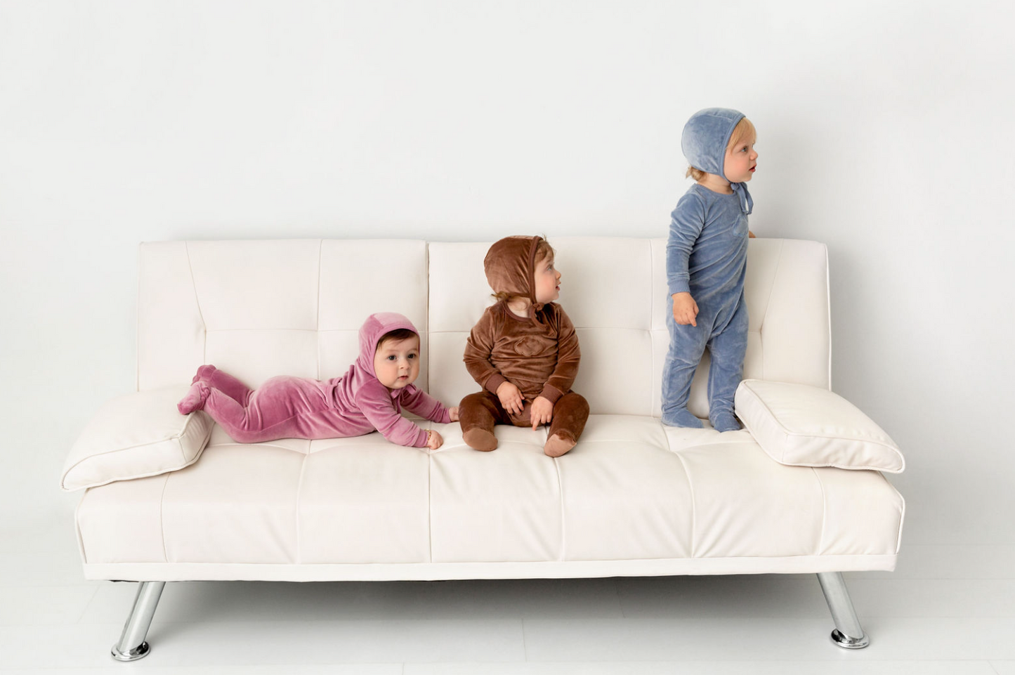 velour footie+bonnet
