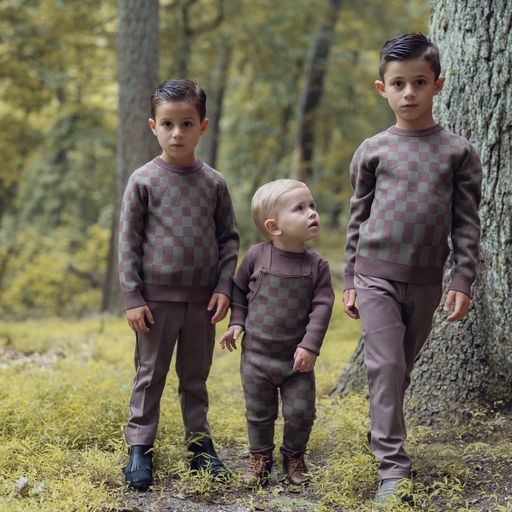 Baby Checkered Rib Oveall