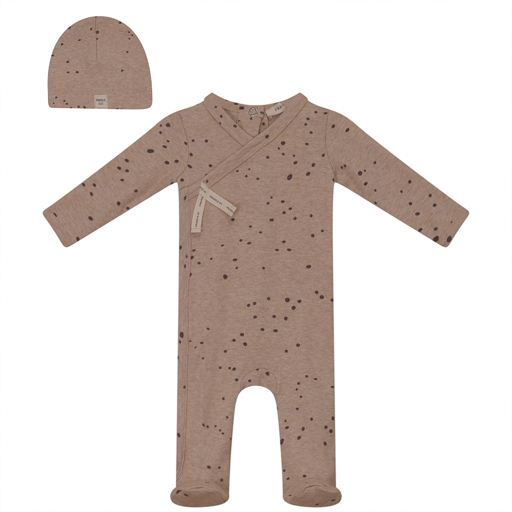 Fragile Bebe - Baby Boy Romper Set With Knot At Side