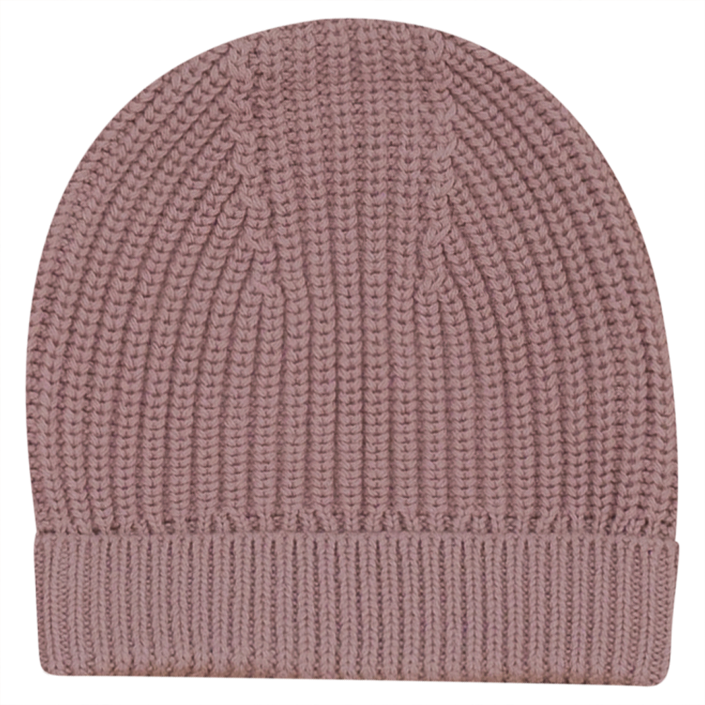Baby Rib Hooded Knit Jacket With Hat