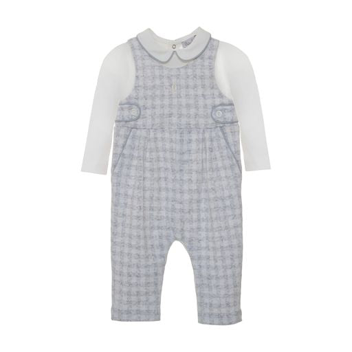 Grey Check Jersey Romper