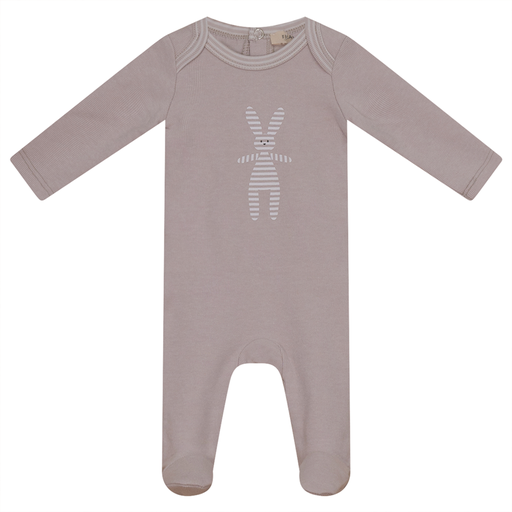 Footie with Bunny Design and matching Hat