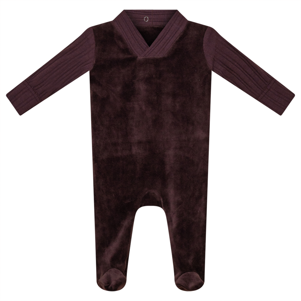 Baby Romper With V Neck Yoke