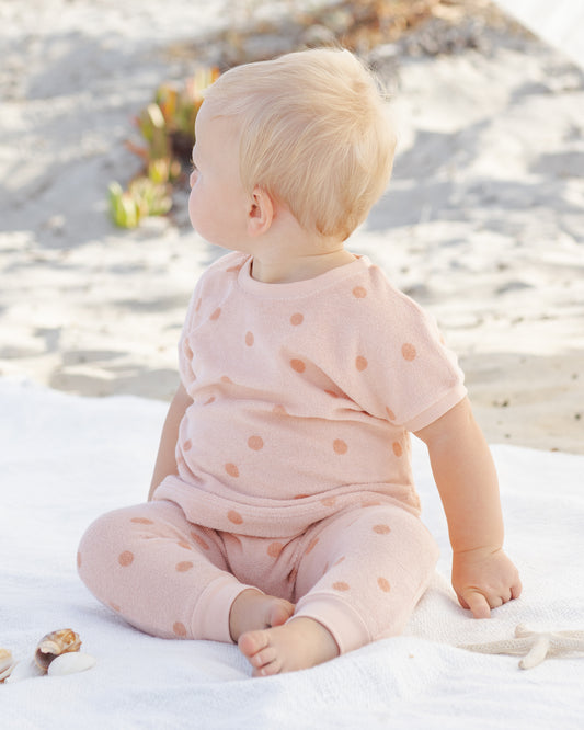 Terry Tee and Pant Set Polka Dot