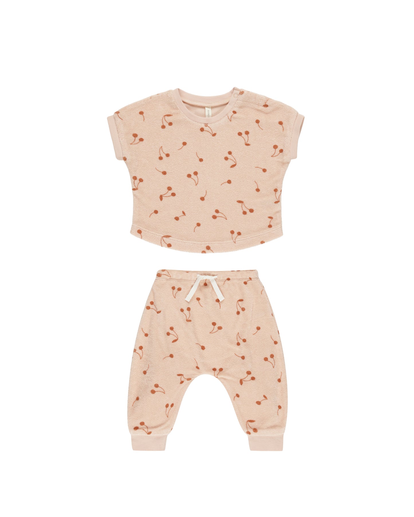 Terry Cherry tee and pant set