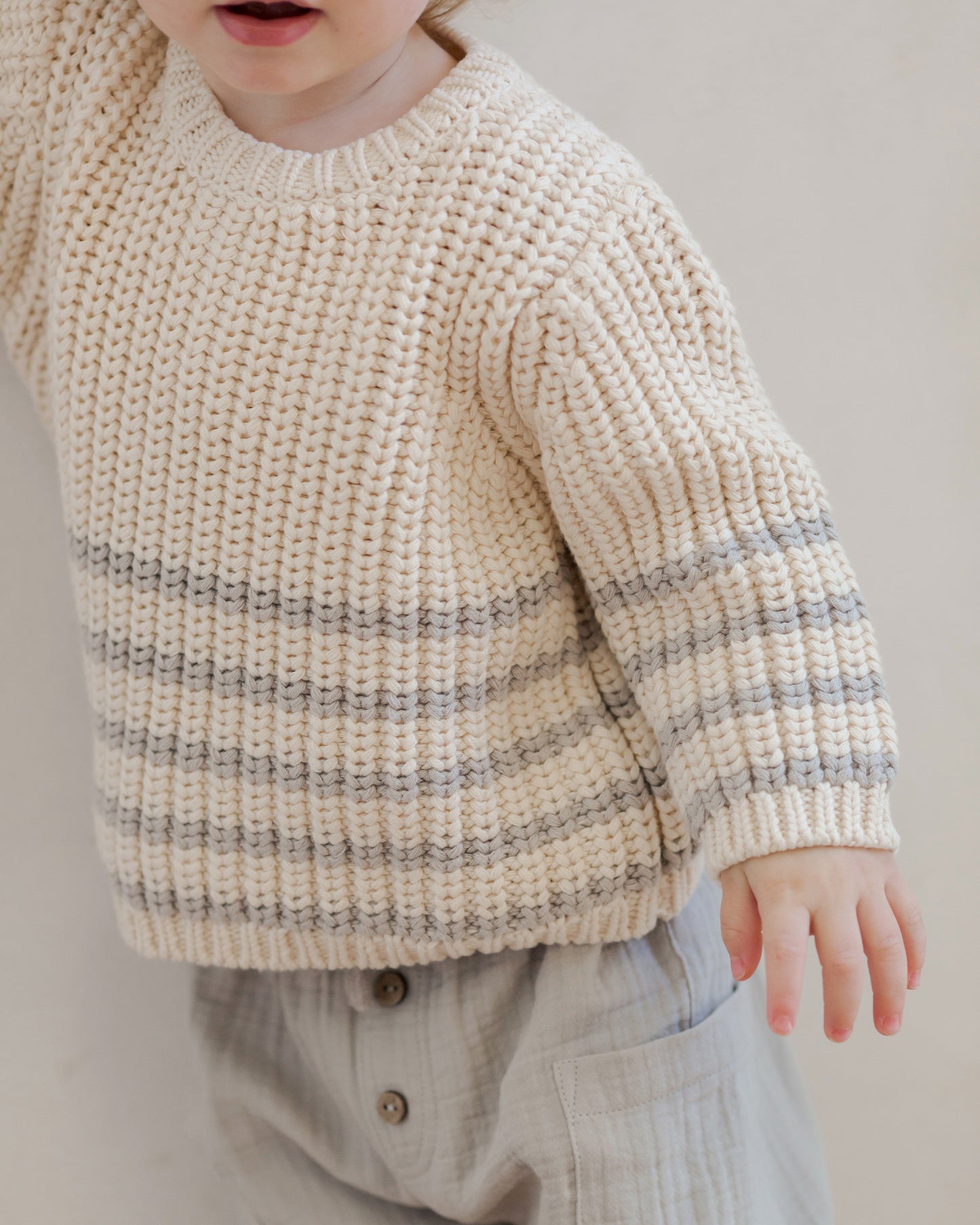 Striped knit set