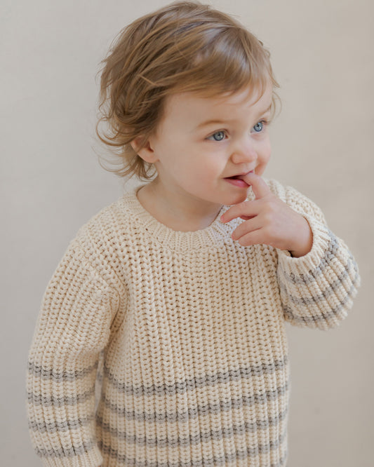 Striped knit set