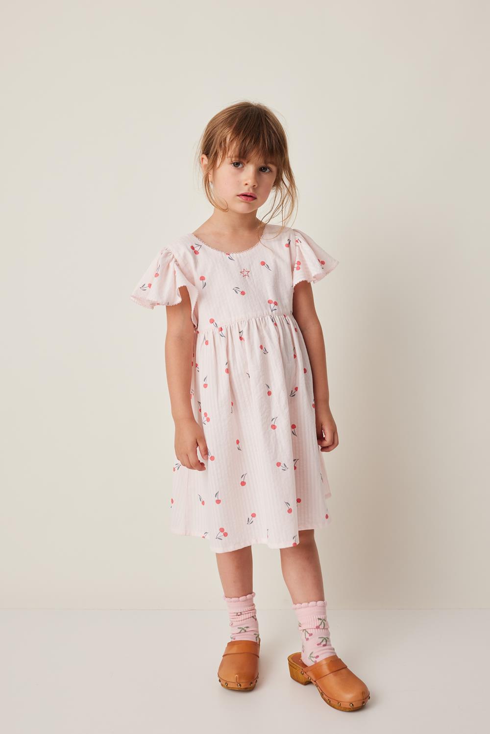 SHORT CHERRIES PRINT DRESS