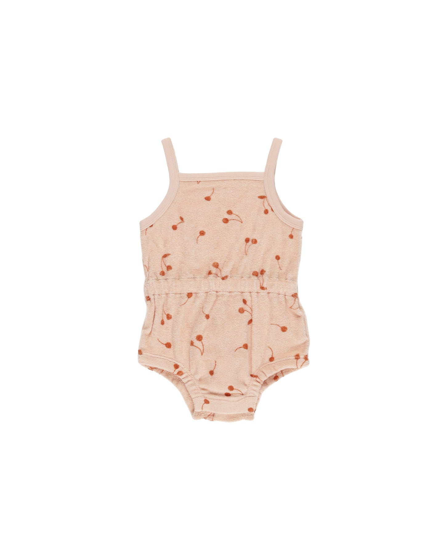 Terry Cherry Cinch Romper