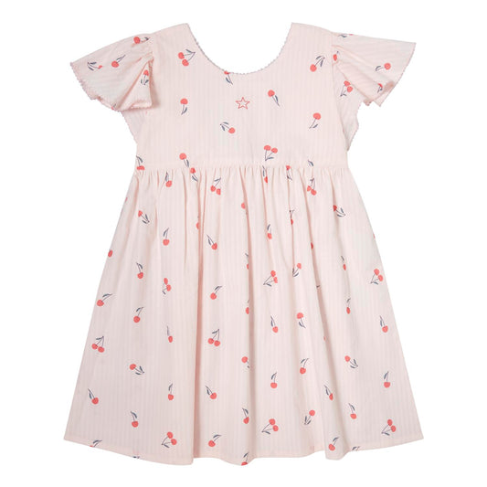 SHORT CHERRIES PRINT DRESS