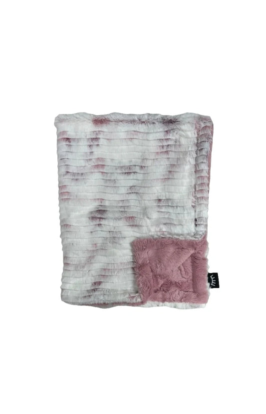 Ziggy zebra rose minky blanket