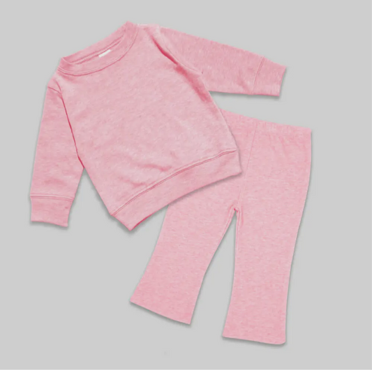 Blank Flared Leg Sweat Set