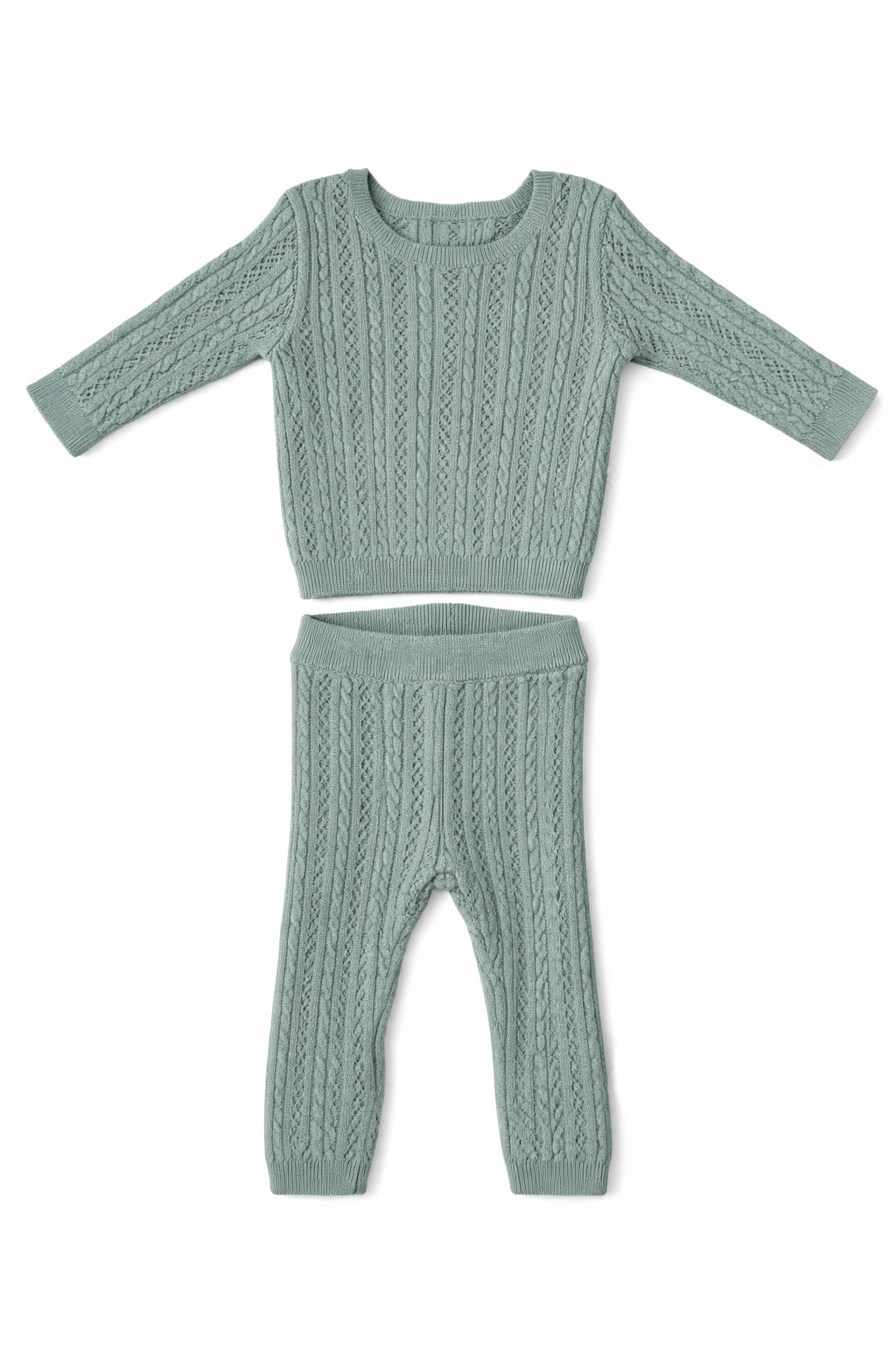 Pointelle Knit Set Sage