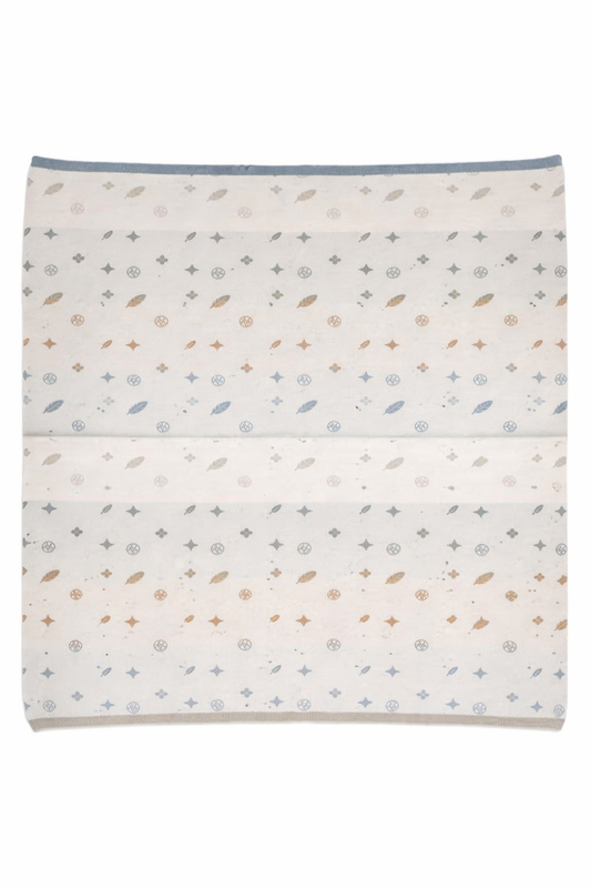 Logo Knit Blanket Blue