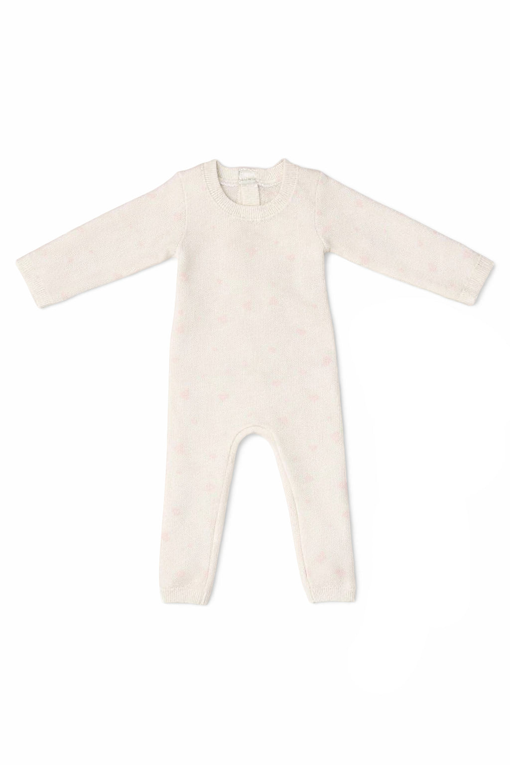 Logo Knit Romper Pink