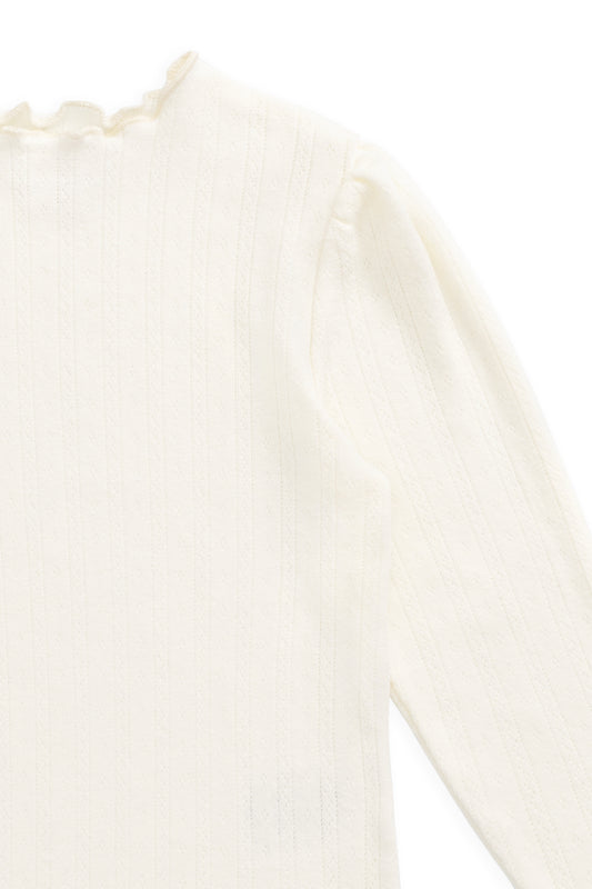 Organic Cotton Pointelle Eliane Top