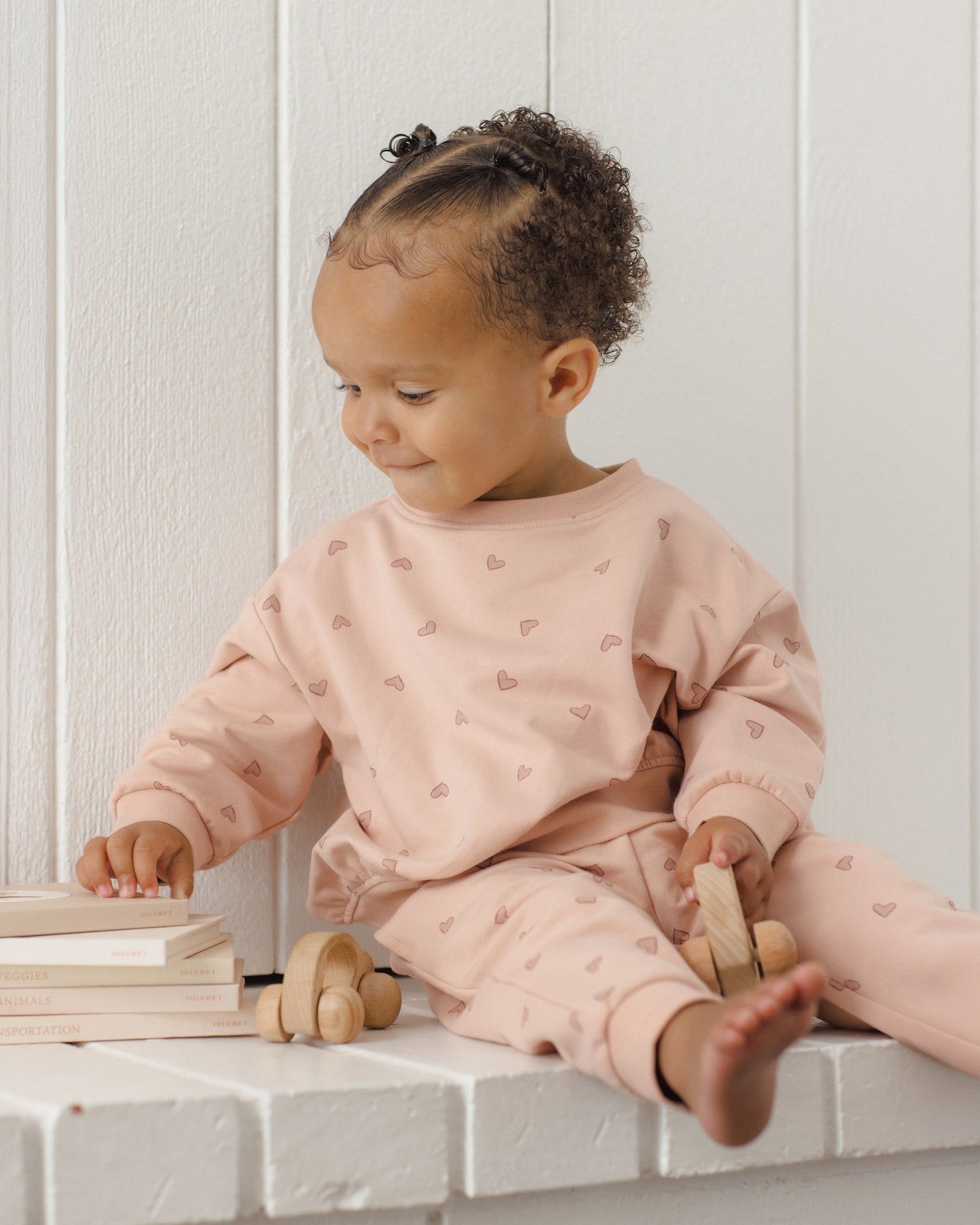 Relaxed Heart Sweatshirt Set