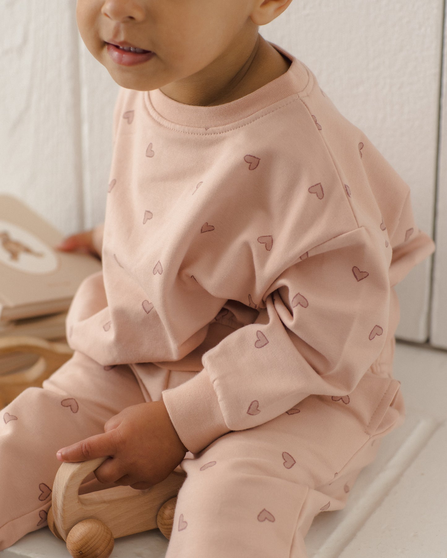Relaxed Heart Sweatshirt Set