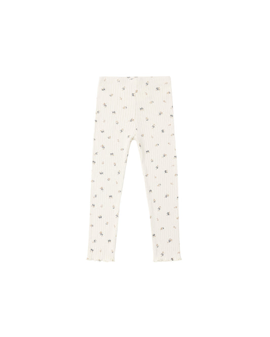 Ruffle Collar Bodysuit/Pant Set Natural Ditsy