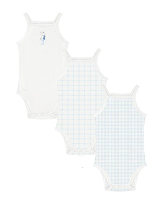Boys Gingham Sleeveless Undershirts Case Pack of 3