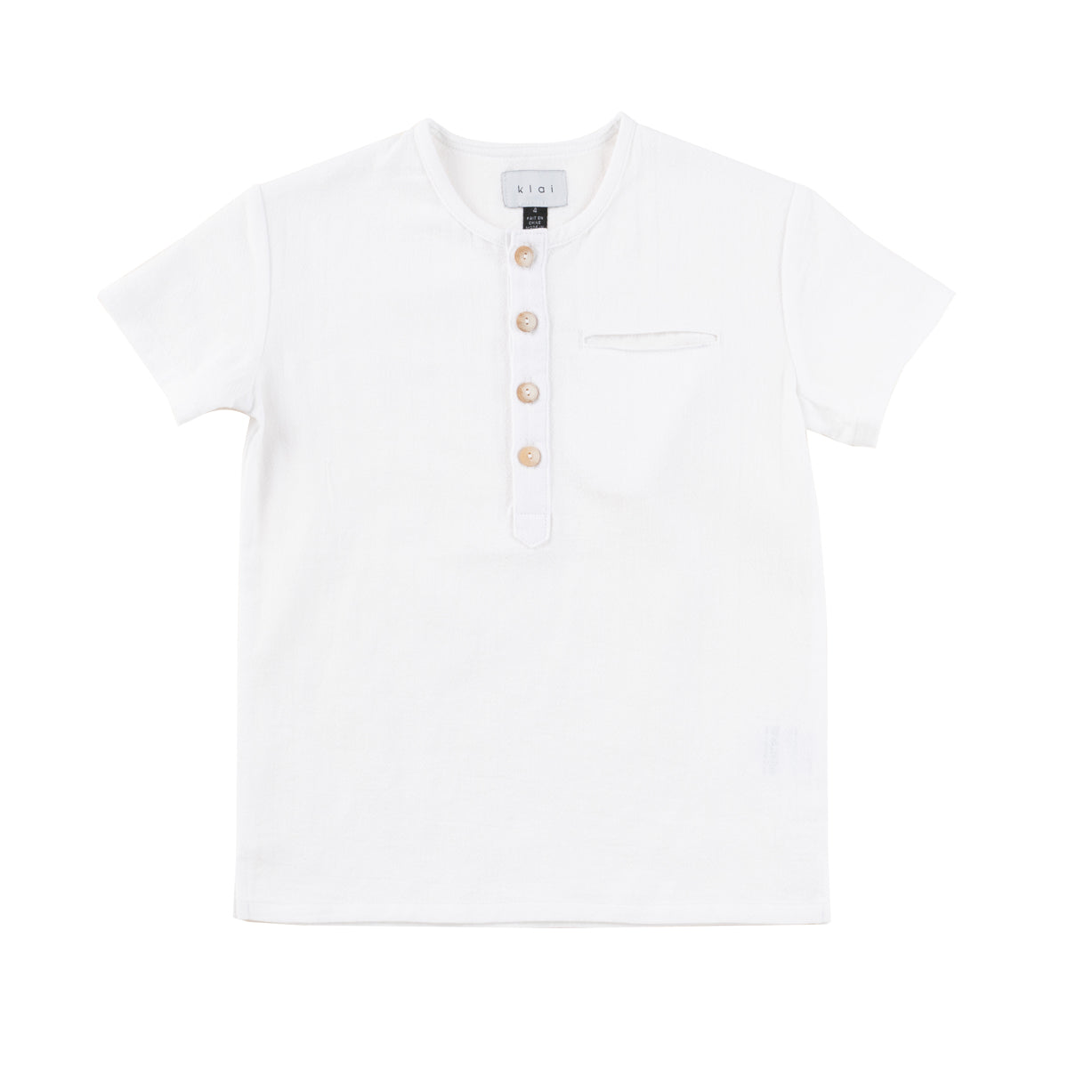 White mandarin collar shirt