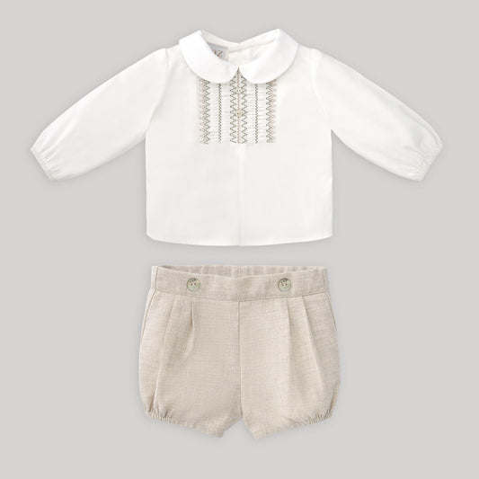 WOVEN BLOUSE AND SHORT "ARRULLO"