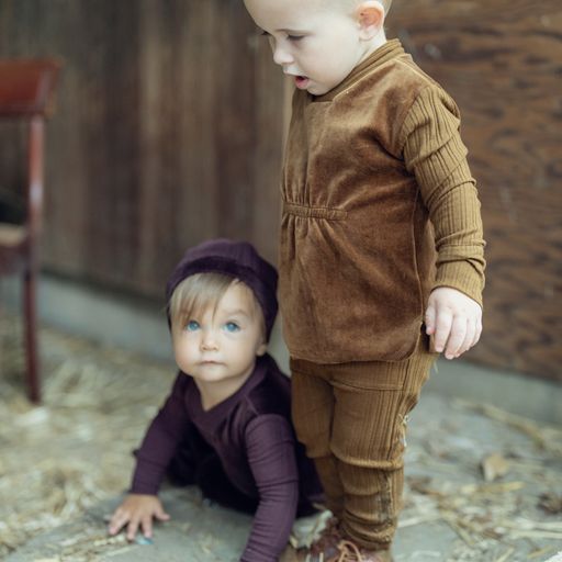 Baby Romper With V Neck Yoke