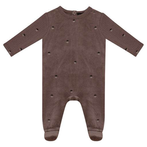 Baby Acorn Printed Onesie with Hat