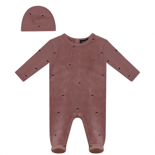 Baby Acorn Printed Onesie with Hat