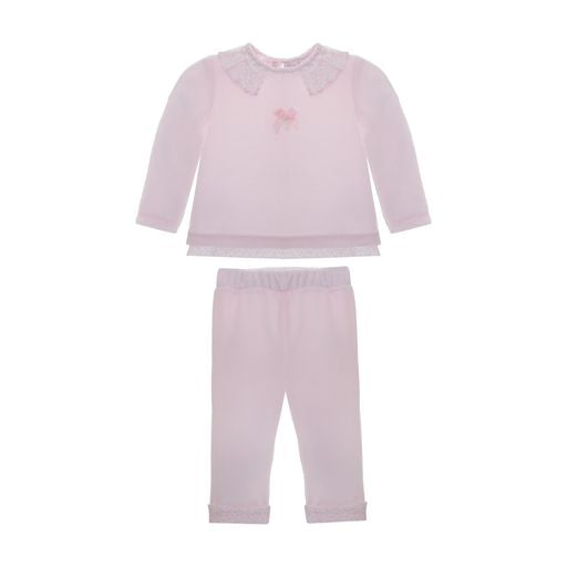 Pink Cotton Fleece Set