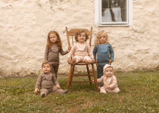Knit Embroidered Bib Outfit