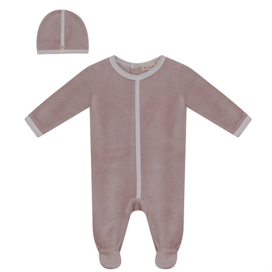 Baby Romper with Contrast Placket
