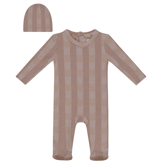 Baby 2 Tone Chevron Romper