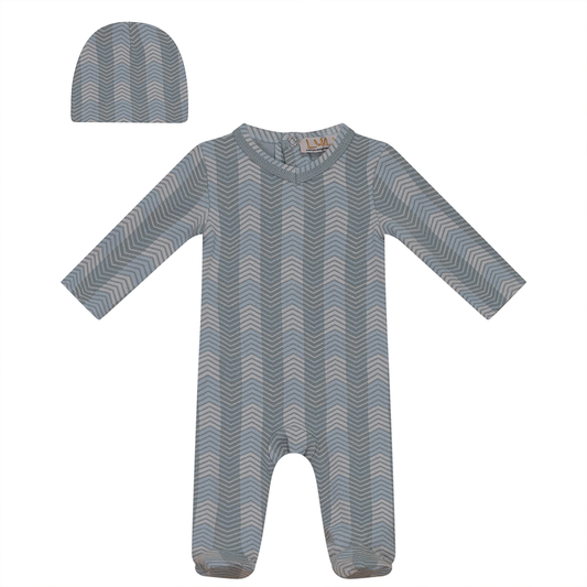 Baby 2 Tone Chevron Romper