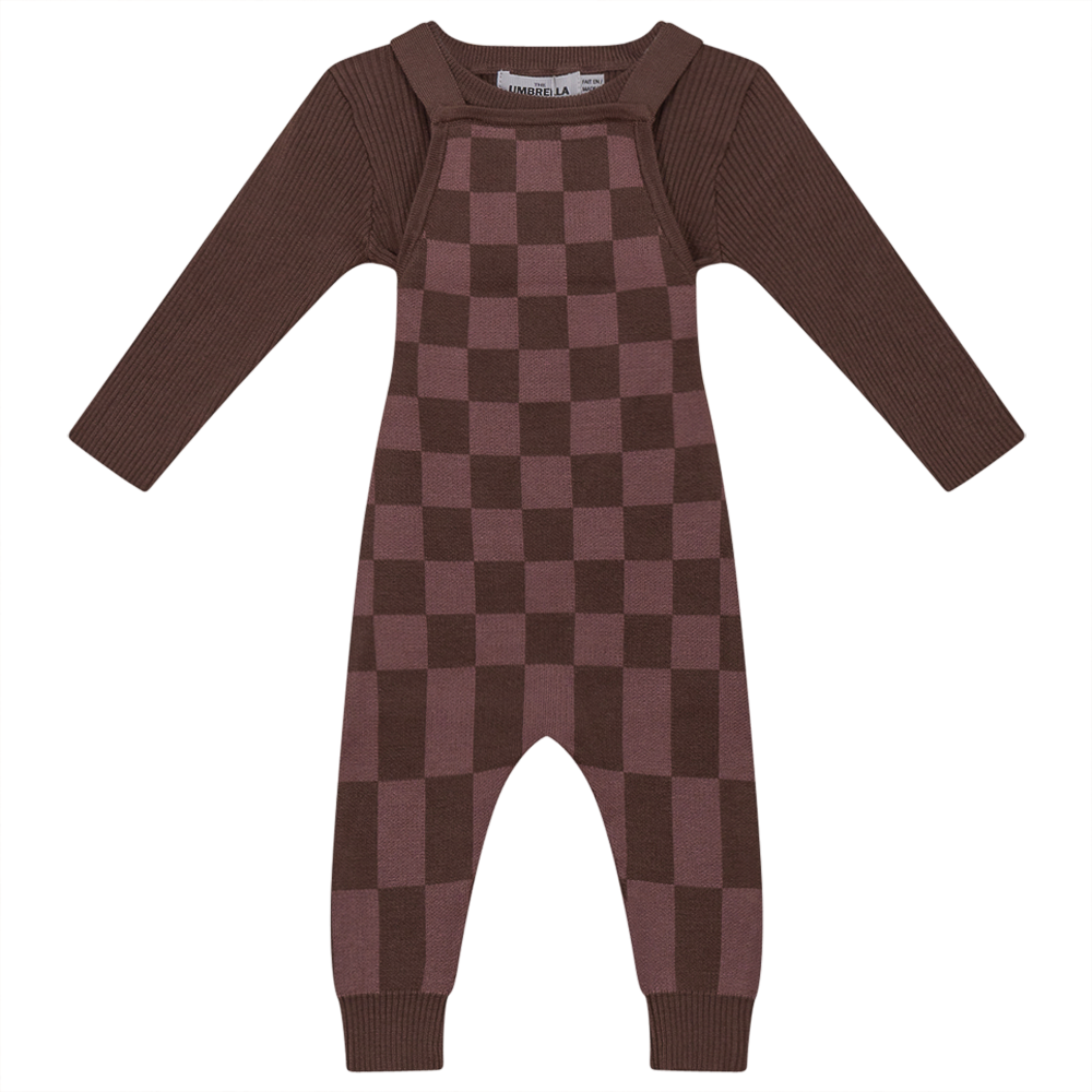 Baby Checkered Rib Oveall