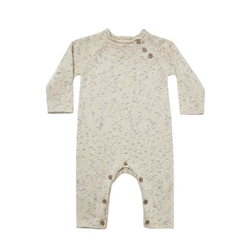 SPECKLED KNIT JUMPSUIT | NATURAL
